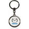 Prívesok na kľúče AutoZulu živicová MAZDA okrúhla biela