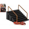 Teddies Skateboard prstový plast 9cm so schodíkmi a zábradlím Teddies Skateboard prstový plast 9cm so schodíkmi a zábradlím