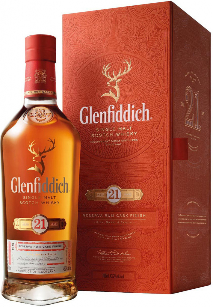 Glenfiddich Reserva Rum Cask Finish 21y 40% 0,7 l (kazeta)