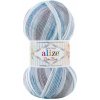 Alize příze Baby Best Batik 7540 bílá, šedá, modrá Alize příze Baby Best Batik 7540 bílá, šedá, modrá
