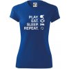 Stolný tenis - eat sleep - Dámske Fantasy športové (dresovina) - XL ( Kráľovská modrá ) Stolný tenis - eat sleep - Dámske Fantasy športové (dresovina) - XL ( Kráľovská modrá )
