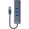 SAV Savio AK-57 USB-A - 3 x USB-A HUB with RJ-45 Gigabit Ethernet adapter 5000 Mbit/s grey USB 3.2 Gen 1 (3.1 Gen 1) Micro-B 5000 Mbit/s Čierna SAV Savio AK-57 USB-A - 3 x USB-A HUB with RJ-45 Gigabit Ethernet adapter 5000 Mbit/s grey USB 3.2 Gen 1 (3.1 Gen 1) Micro-B 5000 Mbit/s Čierna