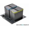 Sorter AxiSpace, šírka 600mm, 2x15L (tmavo šedá) Sorter AxiSpace, šírka 600mm, 2x15L (tmavo šedá)