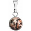 Strieborný prívesok s pravým minerálnym kameňom 14033.3 Jaspis Leopard Skin Strieborný prívesok s pravým minerálnym kameňom 14033.3 Jaspis Leopard Skin