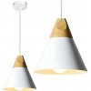 Toolight - Závesná lampa Scandi A 1xE27, biela-hnedá, OSW-00148 Toolight - Závesná lampa Scandi A 1xE27, biela-hnedá, OSW-00148
