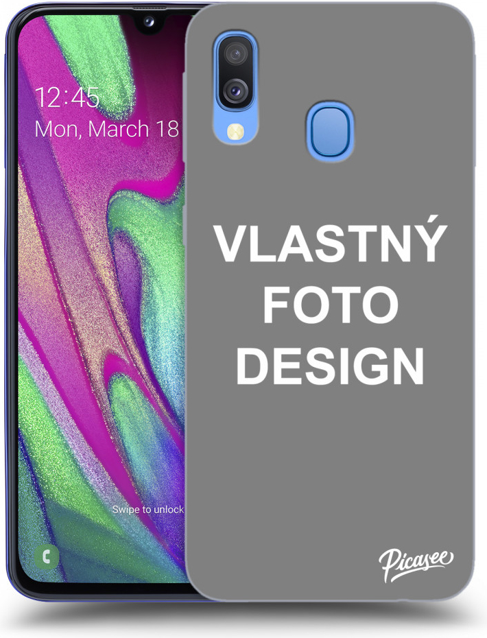 Púzdro Picasee silikónové Samsung Galaxy A40 A405F Vlastné design/motiv čiré