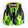 Muay Thai trenky TWINS Special Candy Unisex Black Green Veľkosť: XL Muay Thai trenky TWINS Special Candy Unisex Black Green Veľkosť: XL