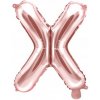 PartyDeco Fóliový balón Mini Písmeno X 35 cm ružovo zlatý PartyDeco Fóliový balón Mini Písmeno X 35 cm ružovo zlatý
