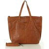 MARCO MAZZINI Veľká kožená shopper taška | hnedá camel vs123c MARCO MAZZINI Veľká kožená shopper taška | hnedá camel vs123c