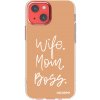 Picasee silikonový průhledný obal pro Apple iPhone 13 mini - Boss Mama Picasee silikonový průhledný obal pro Apple iPhone 13 mini - Boss Mama