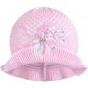 Pletený klobúčik New Baby ružovo-biely 104 (3-4r) Pletený klobúčik New Baby ružovo-biely 104 (3-4r)