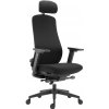 Kancelárska ergonomická stolička FARRELL — látka, čierna, nosnosť 130 kg Kancelárska ergonomická stolička FARRELL — látka, čierna, nosnosť 130 kg