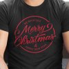 Tričko s potlačou MERRY CHRISTMAS Dámsky Čierna 3XL Tričko s potlačou MERRY CHRISTMAS Dámsky Čierna 3XL