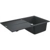 Grohe - Kompozitný drez K400 s automatickým odtokom, 86x50 cm, granitová čierna 31640AP0 Grohe - Kompozitný drez K400 s automatickým odtokom, 86x50 cm, granitová čierna 31640AP0