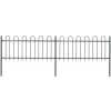 vidaXL Záhradný plot s oblúkovým zakončením, oceľ 3,4x0,8 m, čierny vidaXL Záhradný plot s oblúkovým zakončením, oceľ 3,4x0,8 m, čierny