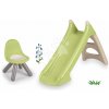 Set šmykľavka s vodnou hrou a posedením XS Slide Green Life Smoby dĺžka šmyku 90 cm s dvoma stoličkami KidChair Set šmykľavka s vodnou hrou a posedením XS Slide Green Life Smoby dĺžka šmyku 90 cm s dvoma stoličkami KidChair