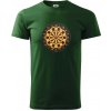 Terč na šípky - Klasické pánske tričko vyššej gramáže - XS ( Fľaškovozelená ) Terč na šípky - Klasické pánske tričko vyššej gramáže - XS ( Fľaškovozelená )