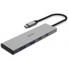 Hama USB-C Hub, 4 porty, USB 3.2, 10 Gbit/s, PD 100 W, hliníkový 00200147 Hama USB-C Hub, 4 porty, USB 3.2, 10 Gbit/s, PD 100 W, hliníkový 00200147