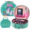 Detská sada na líčenie a nechty v tyrkysovej kozmetickej taštičke Detská sada na líčenie a nechty v tyrkysovej kozmetickej taštičke