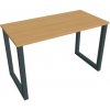 Pracovný stôl UNI O, 120x75,5x60 cm, buk/čierna Pracovný stôl UNI O, 120x75,5x60 cm, buk/čierna