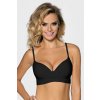 Gina 07019 podprsenka vystužená s kosticami čierna