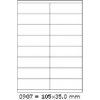 CDRmarket ETR0ECO0907A4100 samolepiace etikety 105 x 35 mm, 16 etiket, A4, 100 listů, biela CDRmarket ETR0ECO0907A4100 samolepiace etikety 105 x 35 mm, 16 etiket, A4, 100 listů, biela