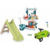 Set šmykľavka s vodnou hrou a zeleninový stánok s vozíkom XS Slide Green Life Smoby dĺžka šmyku 90 cm a odrážadlo Dino s nálepkami Set šmykľavka s vodnou hrou a zeleninový stánok s vozíkom XS Slide Green Life Smoby dĺžka šmyku 90 cm a odrážadlo Dino s nálepkami