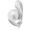 Brilio Silver strieborný prsteň s pravou perlou RI061W