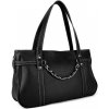 Dámska kožená kabelka z pravej kože č.8331, čierna farba Dámska kožená kabelka z pravej kože č.8331, čierna farba
