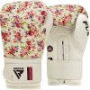 RDX FL6 Floral Boxerské rukavice WHITE - 10oz RDX FL6 Floral Boxerské rukavice WHITE - 10oz