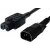 PREMIUMCORD Kabel napájecí 230V prodlužovací 2m (konektory IEC320 C14 - C15), kpss2 PREMIUMCORD Kabel napájecí 230V prodlužovací 2m (konektory IEC320 C14 - C15), kpss2