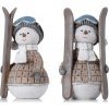 Dekorácia Snehuliak s lyžami 14cm mix Dekorácia Snehuliak s lyžami 14cm mix