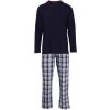 Pánské pyžamo dlouhé - 56000 4008 - tm.modré - Bugatti tm. modrá-bílá 52 Pánské pyžamo dlouhé - 56000 4008 - tm.modré - Bugatti tm. modrá-bílá 52