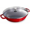 Staub Wok so sklenenou pokrievkou 30 cm višňový