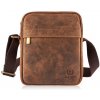 Kožená pánska hnedá crossbody taška DARBY Kožená pánska hnedá crossbody taška DARBY