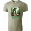 Stymio tričko Italian Brainrot BRR BRR Patapim svetlá khaki