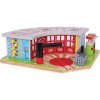 Bigjigs Rail Exkluzivní depo pro 5 vláčků Bigjigs Rail Exkluzivní depo pro 5 vláčků