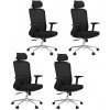 MERCURY 4PACK Kancelárska stolička ASPEN čierna (4 ks) MERCURY 4PACK Kancelárska stolička ASPEN čierna (4 ks)