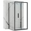 Rea Rapid Fold, 3-stenný sprchovací kút so skladacími dverami 100 (dvere) x 100 (stena) x 195 cm, 6/4mm číre sklo, čierny profil, KPL-09918 Rea Rapid Fold, 3-stenný sprchovací kút so skladacími dverami 100 (dvere) x 100 (stena) x 195 cm, 6/4mm číre sklo, čierny profil, KPL-09918