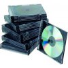 Obal Slim na CD/DVD Q-CONNECT z plastu čierny/priehľadný, 25ks Obal Slim na CD/DVD Q-CONNECT z plastu čierny/priehľadný, 25ks