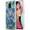 Gumený 3D kryt Electroplating Marble na Xiaomi Redmi Note 9S/9 Pro - Modrá zelená Gumený 3D kryt Electroplating Marble na Xiaomi Redmi Note 9S/9 Pro - Modrá zelená