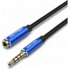 Vention Cotton Braided TRRS 3.5 mm Male to 3.5 mm Female Audio Extension 0.5 m Blue Aluminum Alloy Type BHCLD Vention Cotton Braided TRRS 3.5 mm Male to 3.5 mm Female Audio Extension 0.5 m Blue Aluminum Alloy Type BHCLD