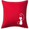 Zamilovaná mačka spredu - Vankúš 50x50 - 50x50 - Vrátane výplne ( Červená ) Zamilovaná mačka spredu - Vankúš 50x50 - 50x50 - Vrátane výplne ( Červená )