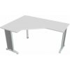 Hobis Pracovný stôl Flex, ergo, pravý, 160x75,5x120 (60x60) cm, biela/kov Hobis Pracovný stôl Flex, ergo, pravý, 160x75,5x120 (60x60) cm, biela/kov