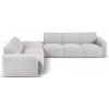 ! Micadoni Home rohová pohovka z textílie buklé ľavý roh Molino svetlo sivá