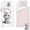 Detská posteľná bielizeň 2-dielna 135x100 Mačiatko psotek ružové Detexpol 5518B Detská posteľná bielizeň 2-dielna 135x100 Mačiatko psotek ružové Detexpol 5518B