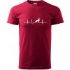 Vlk ekg - Klasické pánske tričko vyššej gramáže - 4XL ( Marlboro červená ) Vlk ekg - Klasické pánske tričko vyššej gramáže - 4XL ( Marlboro červená )