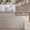 Eurofirany Prehoz na posteľ FALBANKA tmavo bežový s volánovým lemom tmavobéžová Polyester 200x220 cm Eurofirany Prehoz na posteľ FALBANKA tmavo bežový s volánovým lemom tmavobéžová Polyester 200x220 cm