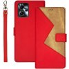 Peňaženkové kožené puzdro idewei Two-color na Motorola Moto G13 / G23 / G53 5G - Červená Peňaženkové kožené puzdro idewei Two-color na Motorola Moto G13 / G23 / G53 5G - Červená