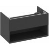 Ravak SD Lite 80 skrinka pod umývadlo 80x45x43 cm,1 zásuvka Čierna matná X000001862 Ravak SD Lite 80 skrinka pod umývadlo 80x45x43 cm,1 zásuvka Čierna matná X000001862